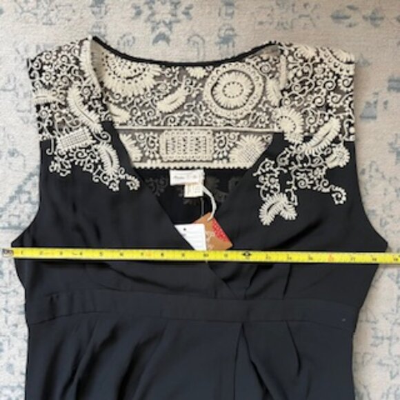 🧡3/15 NWT Anthropologie Meadow Rue Embroidered Lace Tulip Midi Dress Women's 12 - Picture 8 of 14